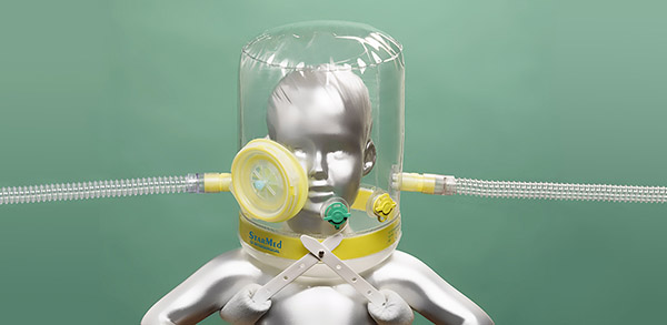 CaStar R Ped NIV hood with 22M/22M connections, >15Kgs approx patient weight