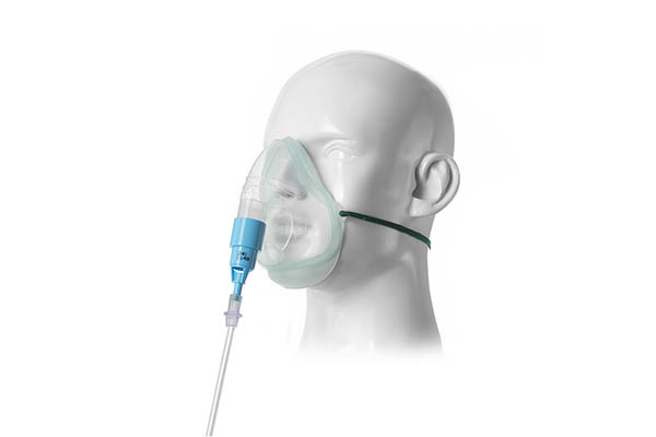 Intersurgical EcoLite™, adult, oxygen mask, with 24% venturi valve, blue and tube, 1.8m
