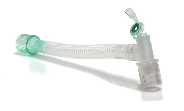 Flexible double swivel catheter mount, 22F - double flip top cap with seal - 22M/15F, ≥170mm