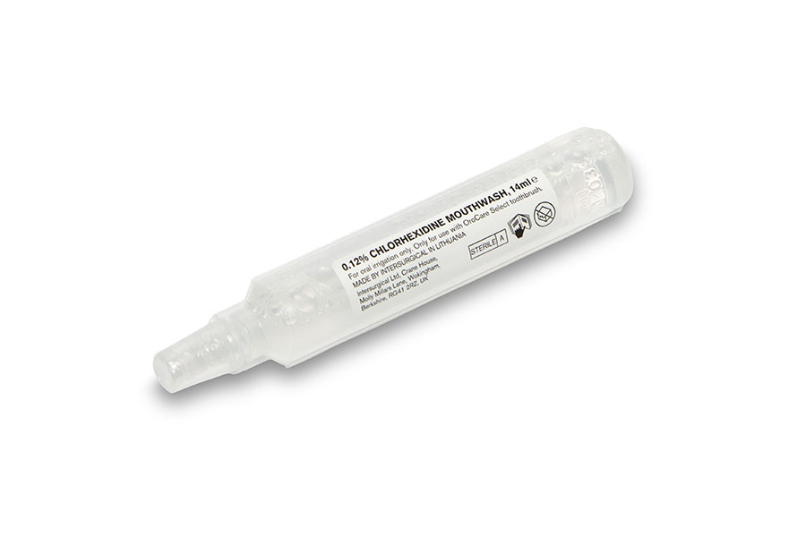OroCare™ 0.12% chlorhexidine mouthwash ampoule - 14ml for use with the OroCare Select toothbrush