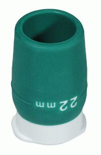 Straight elastomeric connector 22F rigid - 22mm non ISO connector