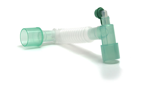Superset fixed elbow catheter mount, 22F - luer port - 22M/15F, ≥70mm-150mm