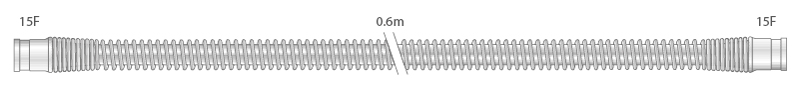15mm paediatric, clear silicone tube, ≥ 0.6m